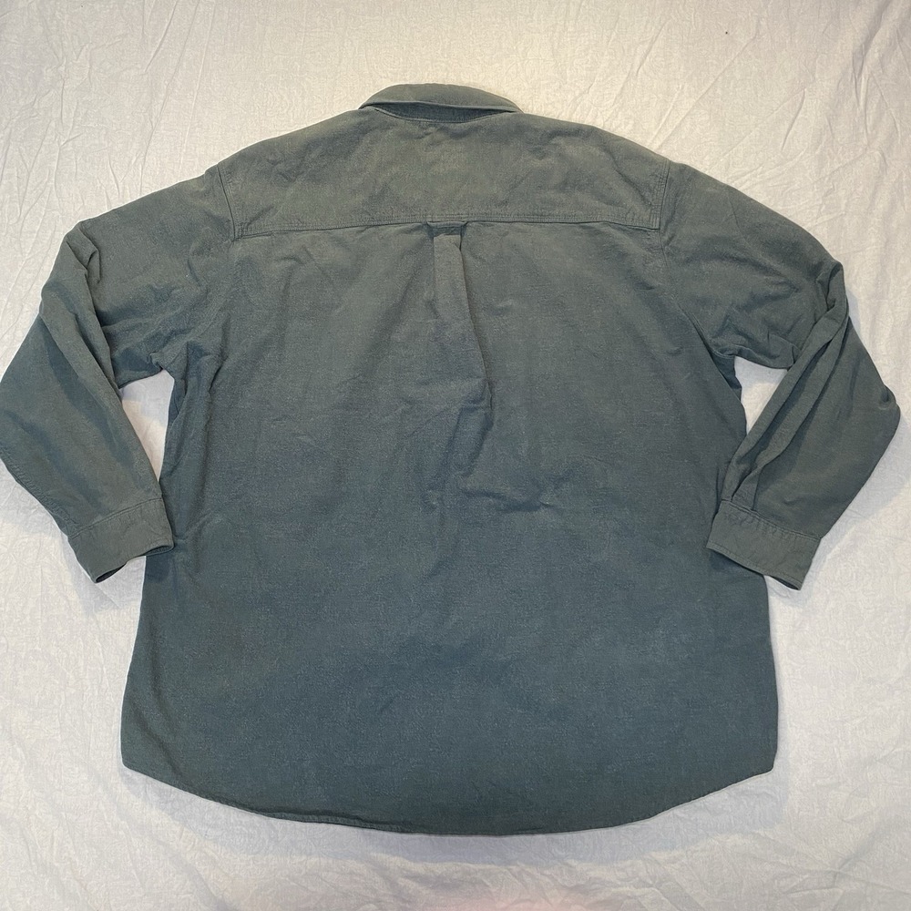 Woolrich Mens 2XL Green Button Up Shirt Long Sleeve Casual Outdoor - Picture 3 of 7
